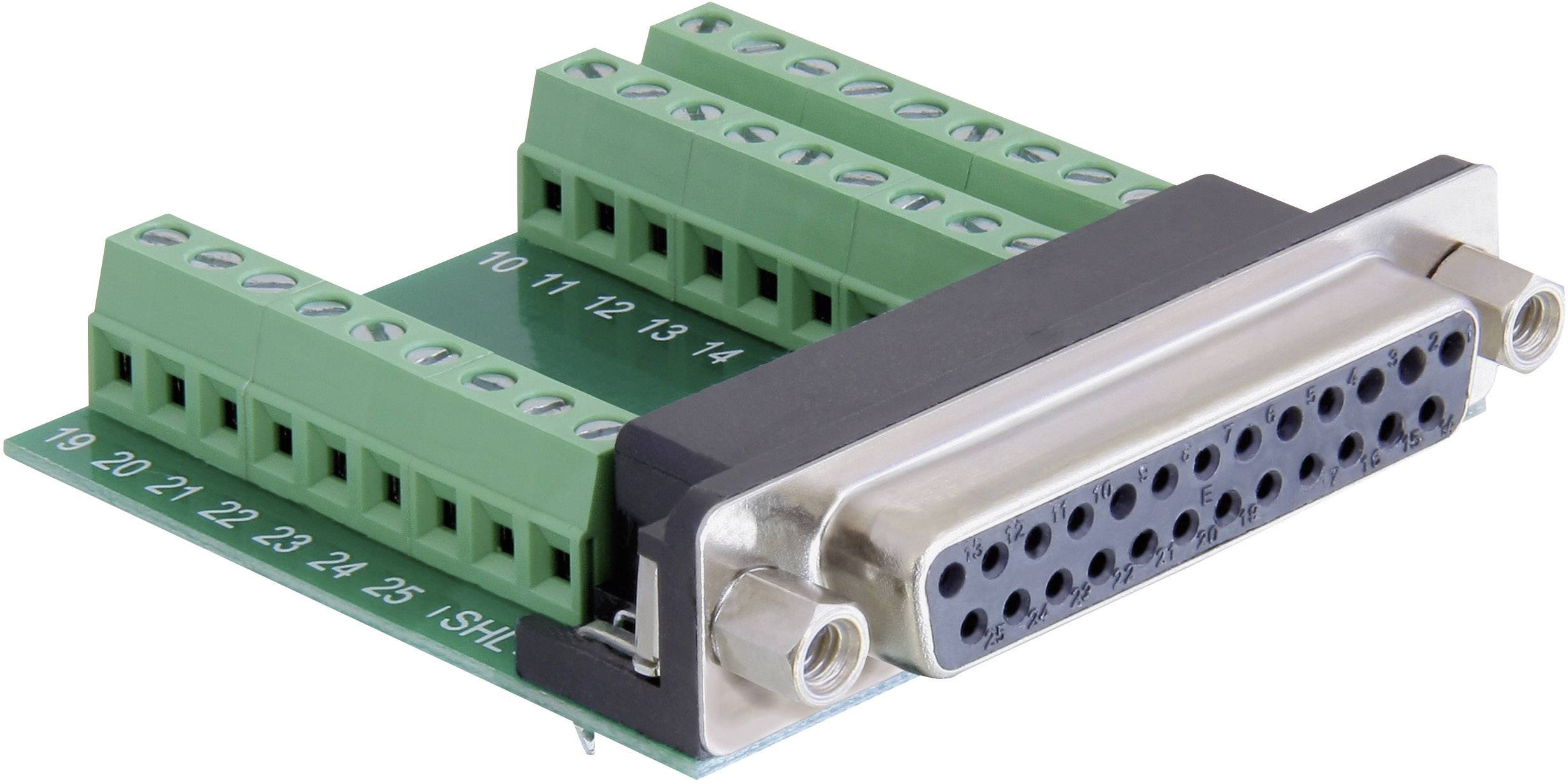Delock Adapter 65317 D-SUB Buchsenleiste 180 ° Polzahl: 25, 27 1 St.