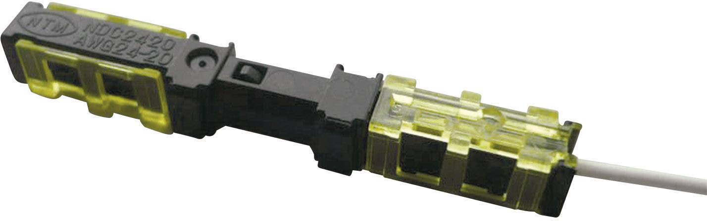 Vogt Verbindungstechnik 3924N IDC 3924N Schnellklemmverbinder flexibel: 0.2-0.5 mm² starr: 0.2-0.5 mm² Polzahl: 2 1 St. Schwarz, Gelb