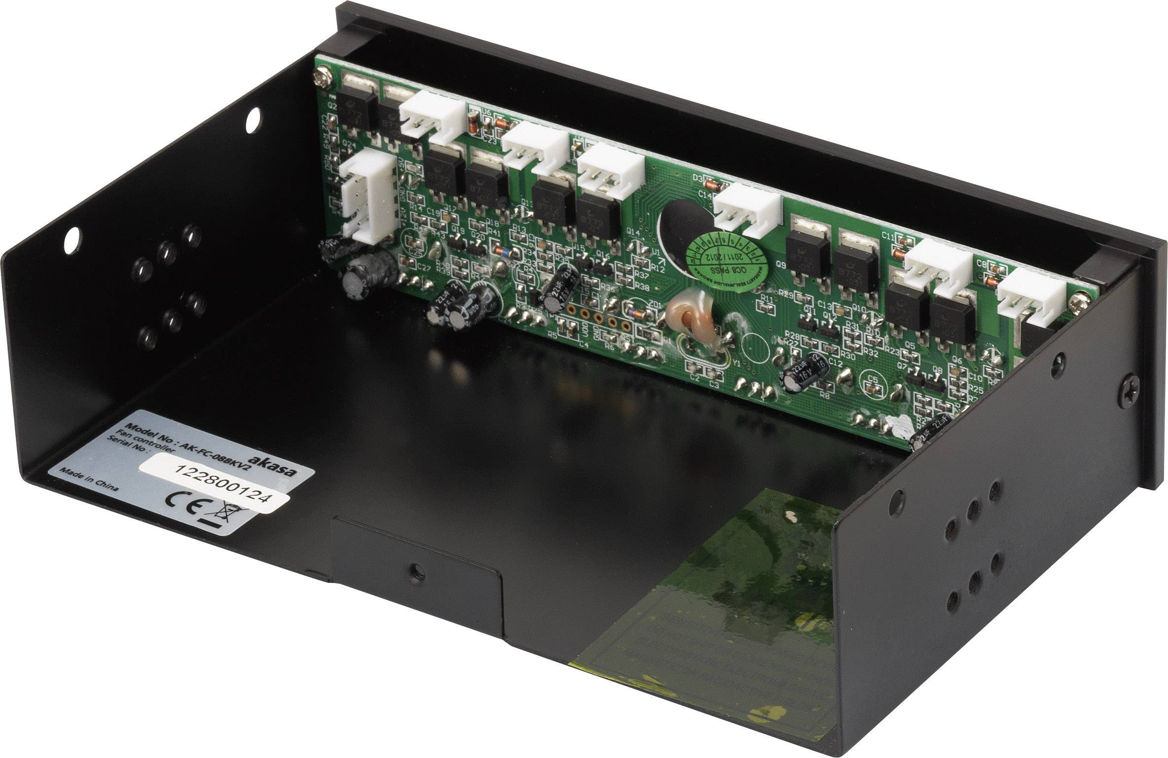 Akasa AK-FC-08BKV2 PC Lüftersteuerung 13,32 cm (5.25 Zoll) Anzahl Kanäle: 6 inkl. LED-Beleuchtung