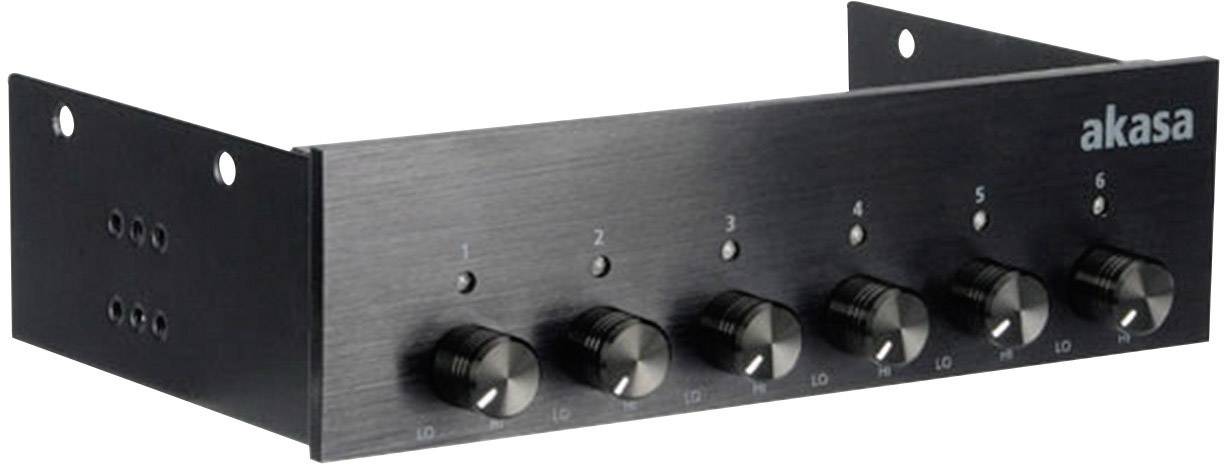 Akasa AK-FC-08BKV2 PC Lüftersteuerung 13,32 cm (5.25 Zoll) Anzahl Kanäle: 6 inkl. LED-Beleuchtung