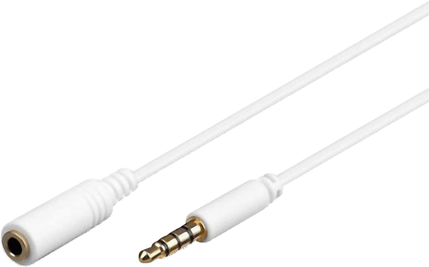 Goobay 62363 Klinke Audio Verlängerungskabel [1x Klinkenstecker 3.5 mm - 1x Klinkenbuchse 3.5 mm] 3.00 m Weiß