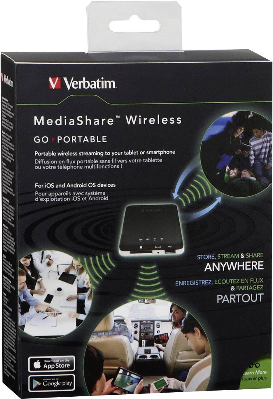 Verbatim MediaShare Wireless Storage WLAN Datenleser Geeignet für: iOS , Android