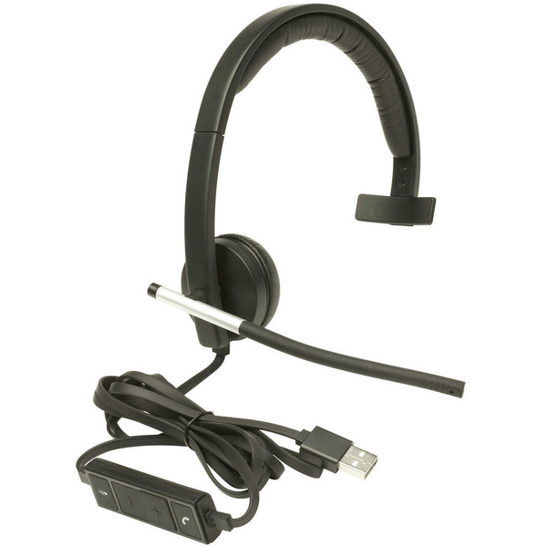 Logitech Wireless Headset H650e Computer On Ear Headset kabelgebunden Mono Schwarz Mikrofon-Rauschunterdrückung Lautstärkeregelung, Mikrofon-Stumms
