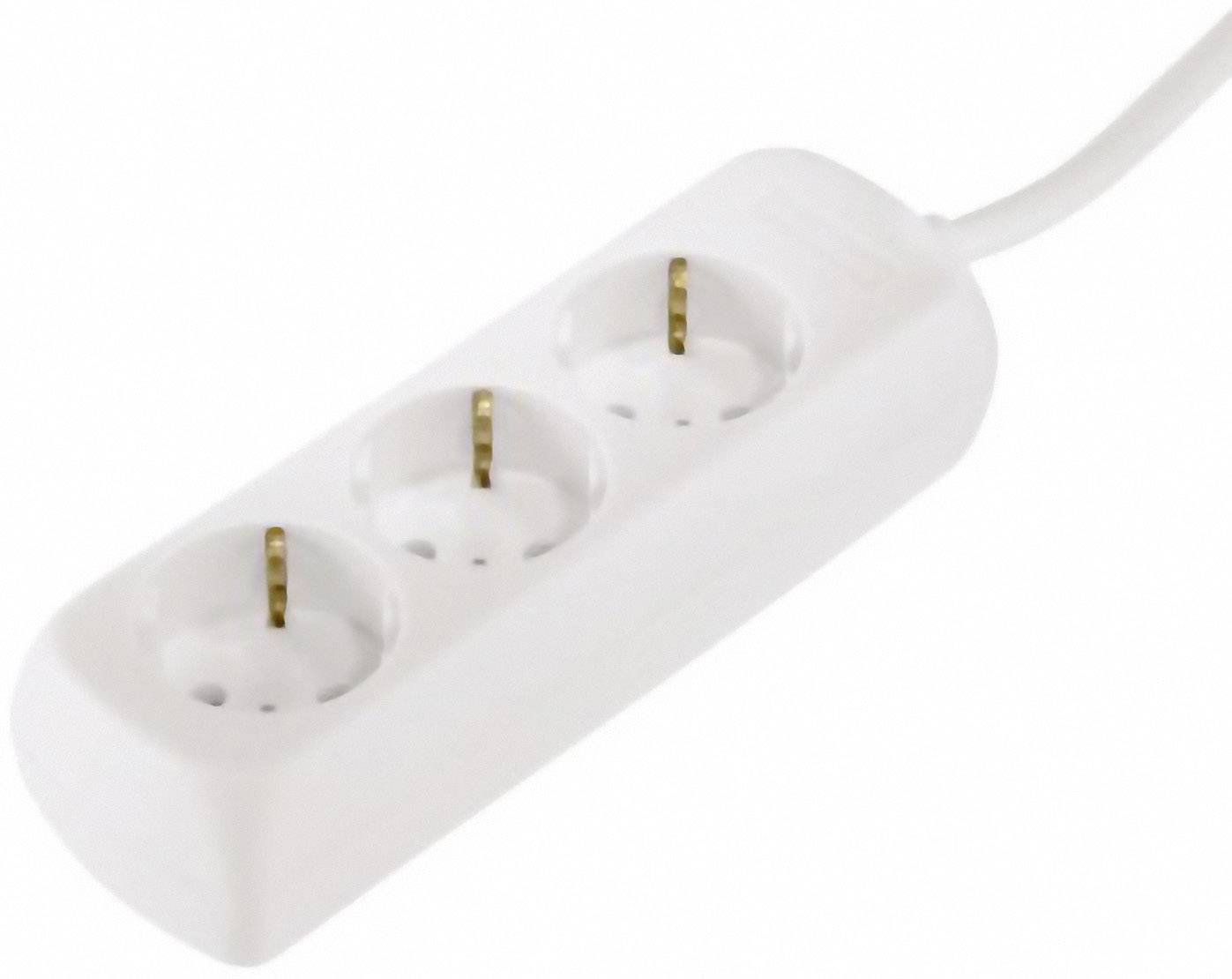 Hama 00108842 Steckdosenleiste 3fach Weiß Schutzkontakt 1 St.