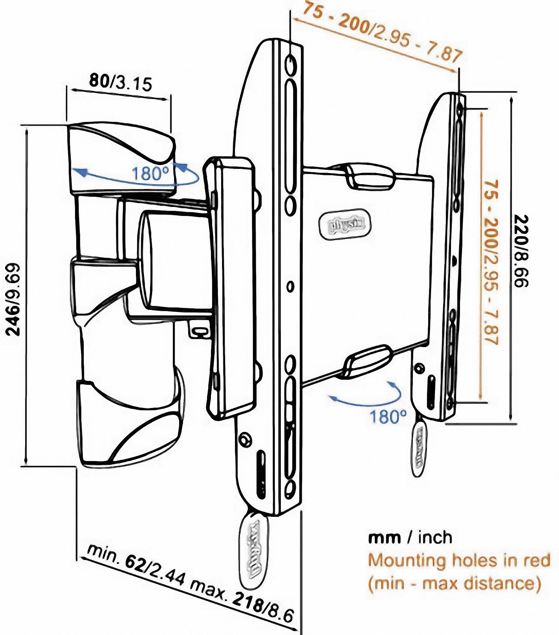 Vogel's Base 25 S TV-Wandhalterung 48,3 cm (19") - 101,6 cm (40") Schwenkbar, Ausziehbar