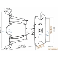 Vogel's Base 45 S TV-Wandhalterung Ausziehbar 48,3 cm (19") - 101,6 cm (40") Neigbar+Schwenkbar Vogel's Base 45 S TV-Wandhalterung Ausziehbar 48,3 cm (19") - 101,6 cm (40") Neigbar+Schwenkbar
