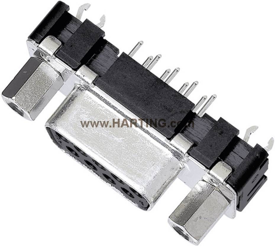 Harting 09661516512 D-SUB Buchsenleiste 180° Polzahl: 9 Löten