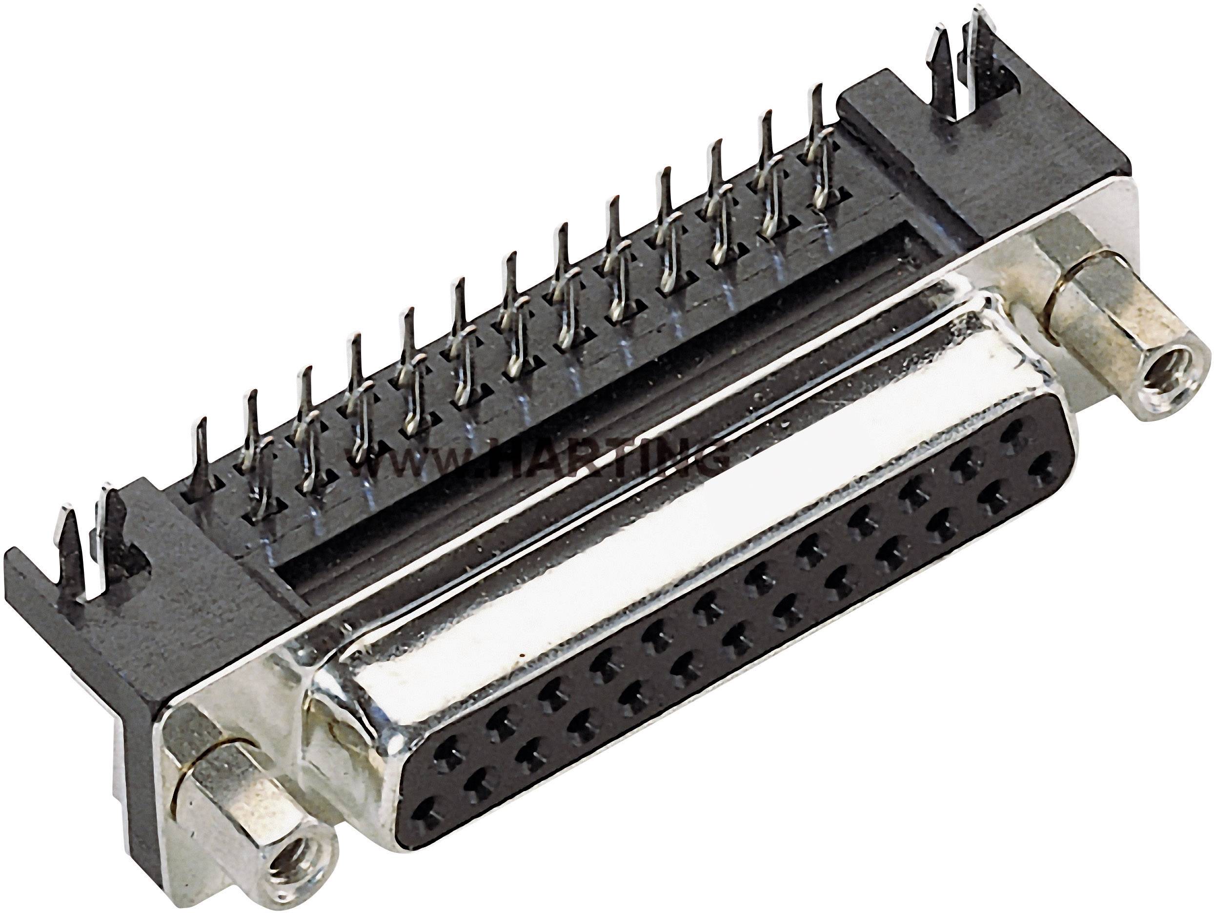 Harting 09683635812 D-SUB Stiftleiste 90° Polzahl: 25 Löten