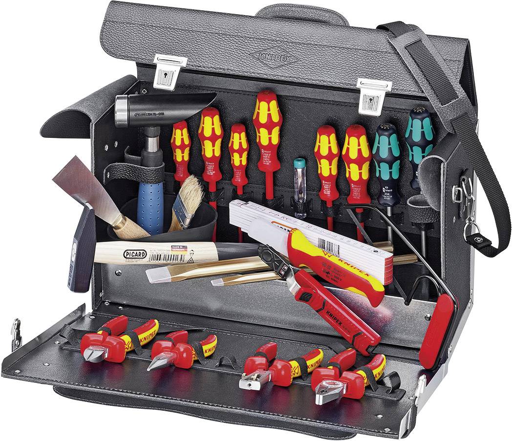 Knipex Elektriker Werkzeugkoffer bestückt 24teilig TOP-MONTAGEKOFFER E-HANDWERK 002101 TL (L x B x