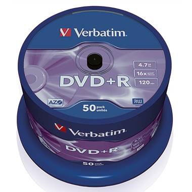 Verbatim 43550 DVD+R Rohling 4.7 GB 50 St. Spindel