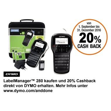 DYMO LabelManager 280 Beschriftungsgerät Geeignet für Schriftband: D1 6 mm, 9 mm, 12 mm
