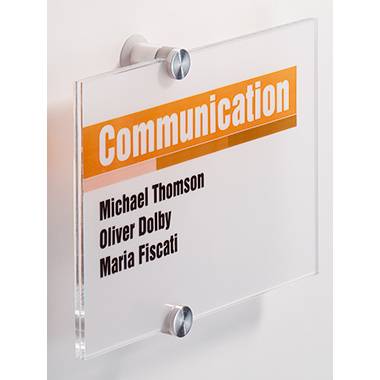Türschild Crystal Sign 210x148mm farblos