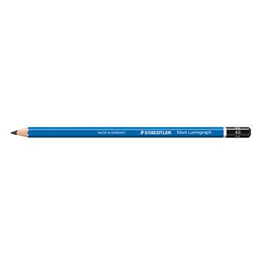 STAEDTLER Bleistift Mars Lumograph 100-4B 17,5cm 4B Schaft blau