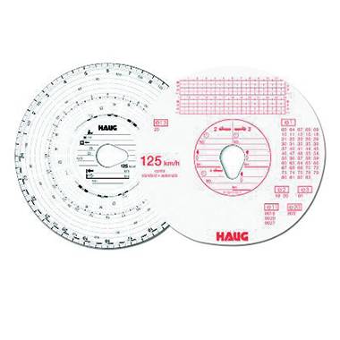 HAUG Tachoscheibe 125km/h Kombi 125 100 100 St./Pack.