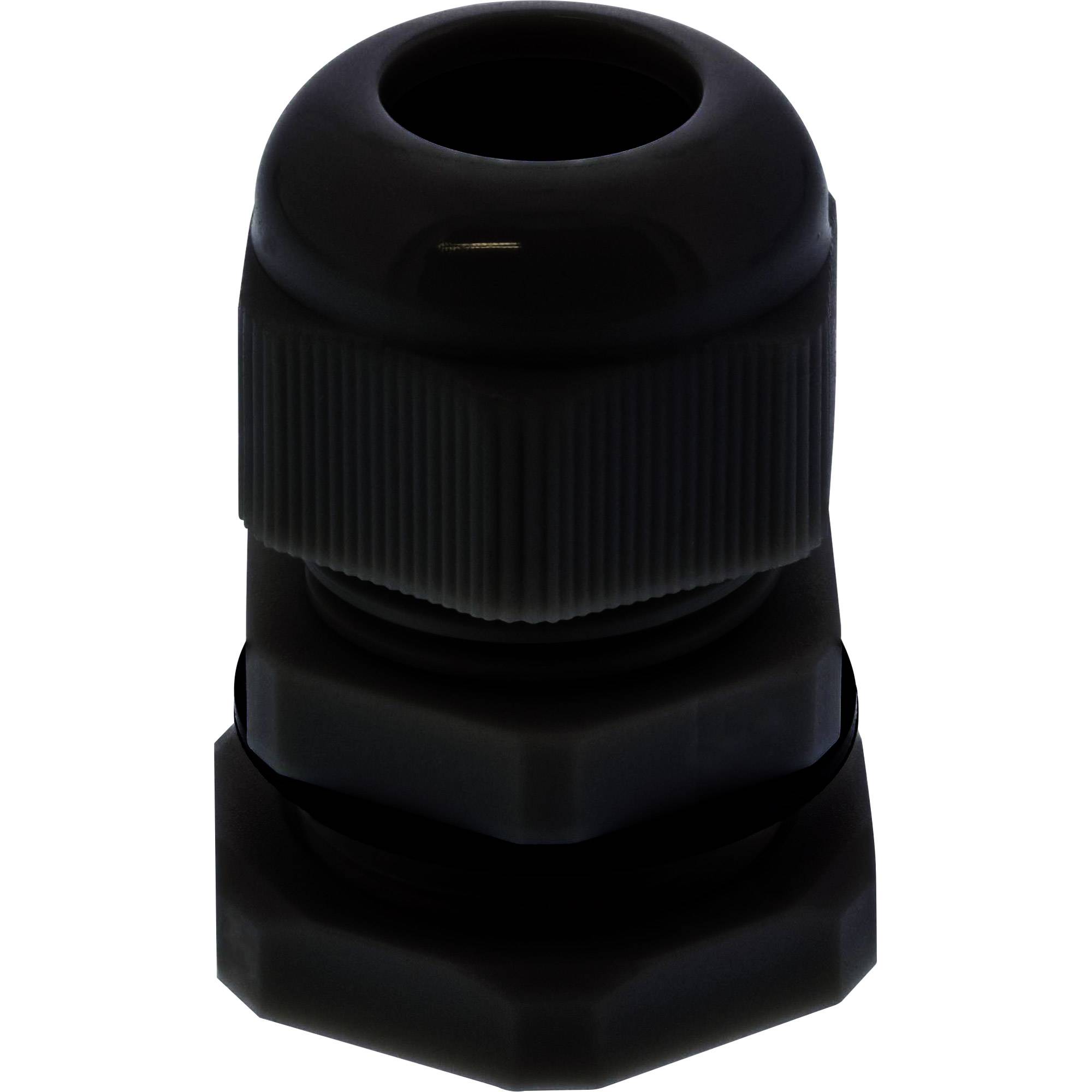 InLine® Kabeldurchführung PG 13.5 Nylon IP68 6-12mm, schwarz, 10 Stück /