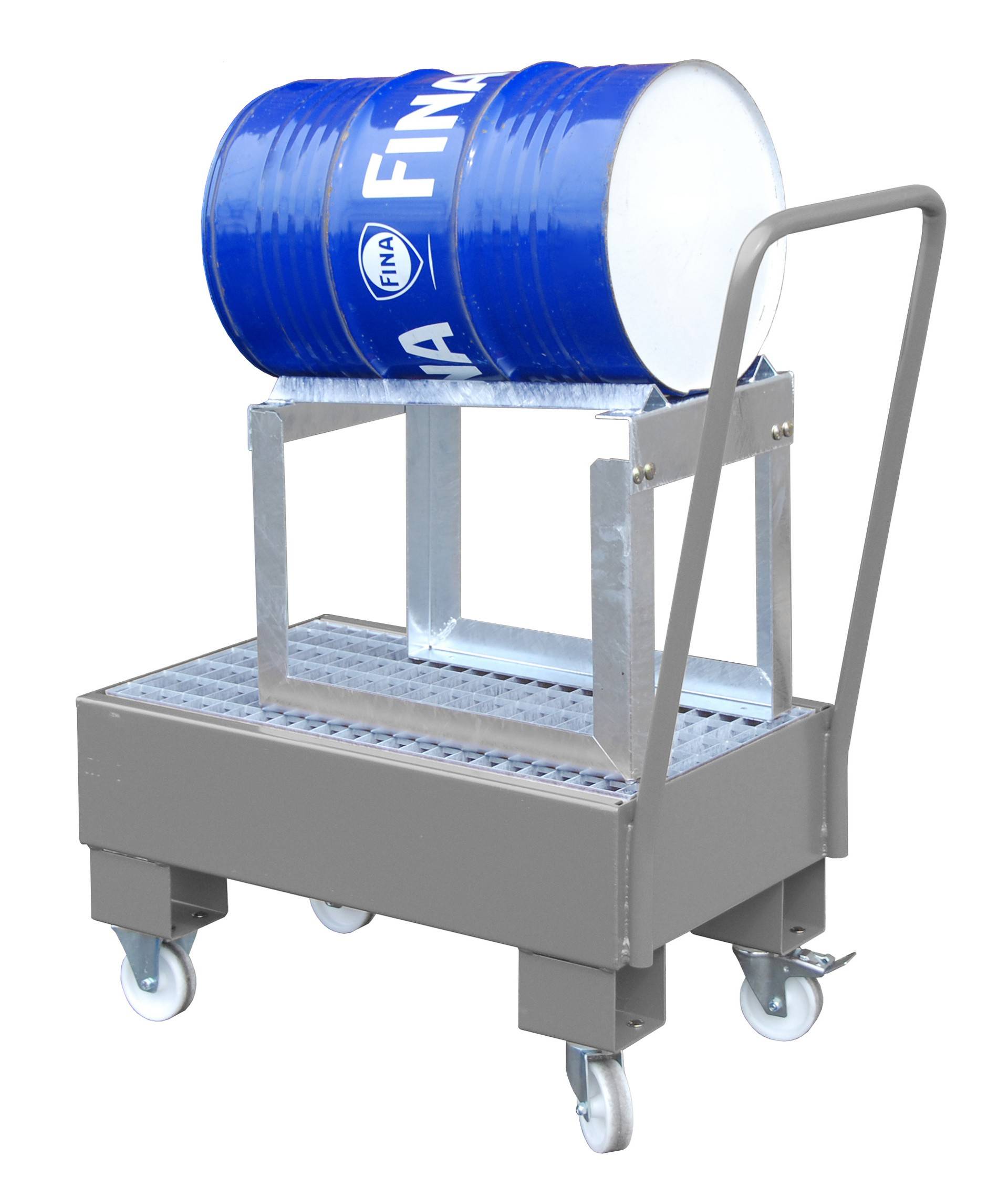 Fahrbare Auffangwanne AW 60-1 SRF, lackiert, Mausgrau