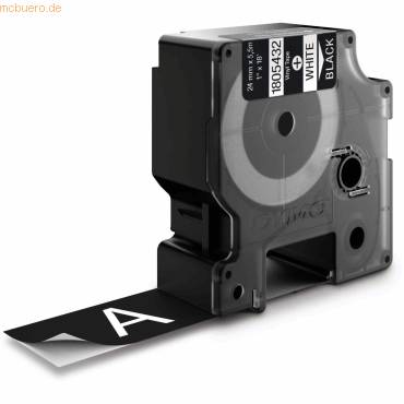 Schriftbandkassette PVC 5,5mx24mm weiß/blau