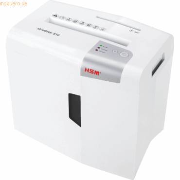 HSM shredstar S10 Aktenvernichter 10 Blatt Streifenschnitt 6mm P-2 18l Vernichtet auch Büroklammern, CDs, DVDs, Heftklammern