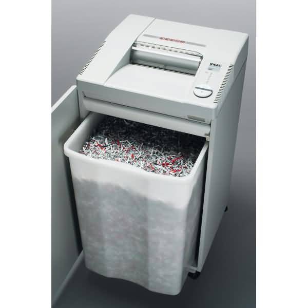 Ideal Office 2604 Aktenvernichter 28 Blatt Streifenschnitt 4 mm P-2 100 l Vernichtet auch Büroklammern, CDs, DVDs, Heftklammern, Kreditkarte