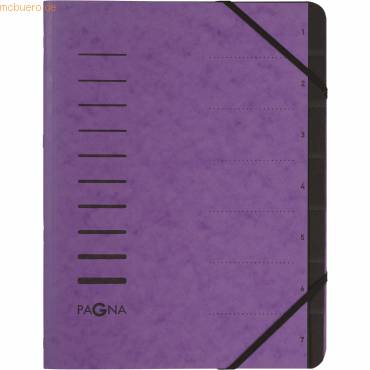 PAGNA Ordnungsmappe "Sorting File", 7 Fächer, violett (64005810)