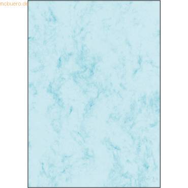 Designpapier Marmor A4 90g/qm VE=100 Blatt blau
