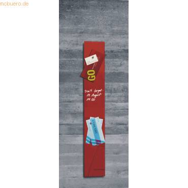 Sigel Glas-Magnetboard artverum/GL104 120x780x15 mm rot 1,3 kg