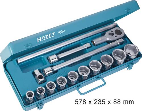 Hazet Steckschlüsselsatz metrisch 3/4  (20 mm) 15teilig 1000