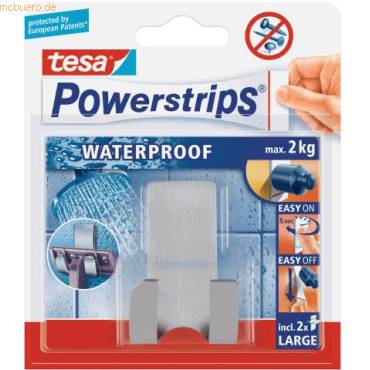 tesa POWERSTRIPS® Waterproof Rasiererhalter Metall Inhalt: 1 St.
