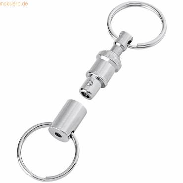 WEDO Schlüsselhalter, mit Kupplung, silber