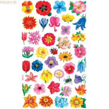 CRE Flower Sticker kl Blüten Papier 3Bg 54304