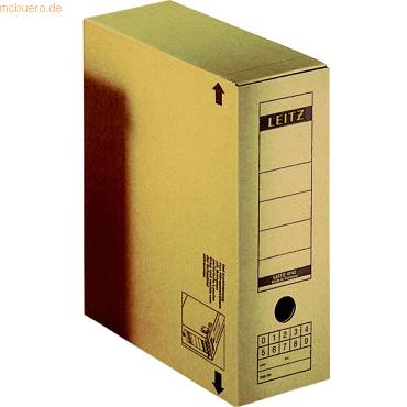 Leitz Archivbox 60860000 DIN A4 max. 116mm Wellpappe natronbraun