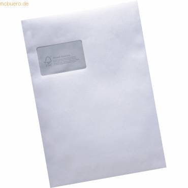 MAILmedia Versandtasche FSC, DIN C4, mit Fenster, weiß (8711161)