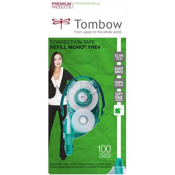 Tombow Nachfüllkassette Mono CT-YRE4 für CT-YXE4 4,2mmx16m weiß