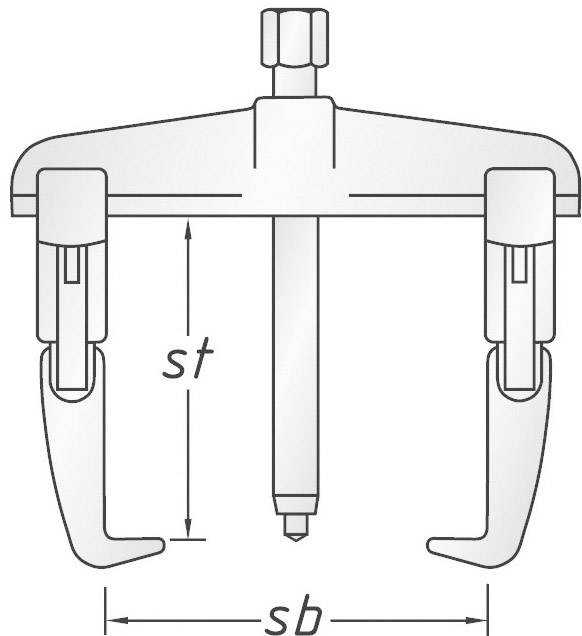 Hazet 1787F-13 Abzieher Spannbereich (Details) 130 mm