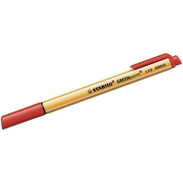 STABILO Feinschreiber GREENpoint 6088/40 0,8mm rot