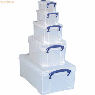 Aufbewahrungsbox 9l+3l+1,6l+0,7l+0,3l Boxen= SET stapelbar transparent