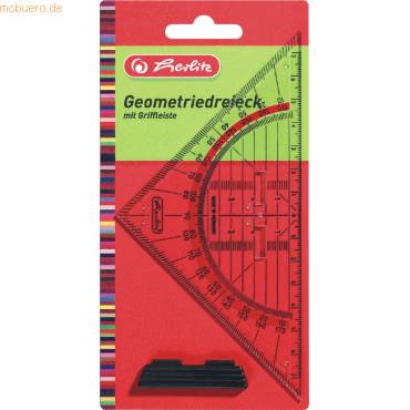 Herlitz 10412310, 45° Dreieck, Kunststoff, Transparent, 1 Stück(e)