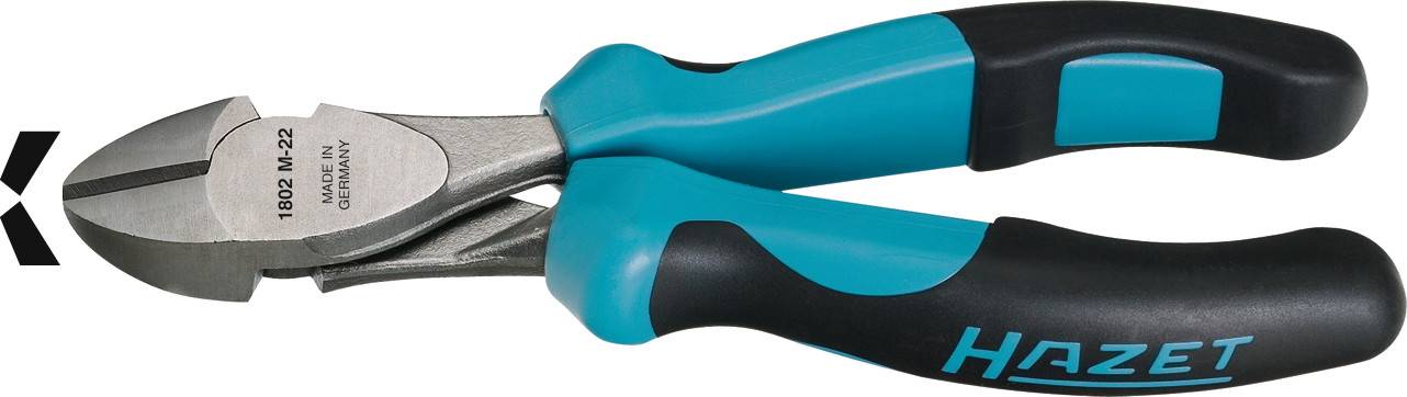 Blau-schwarzer Seitenschneider mit ergonomischen Griffen. Geeignet zum Schneiden von Drähten und dünnen Metallteilen.