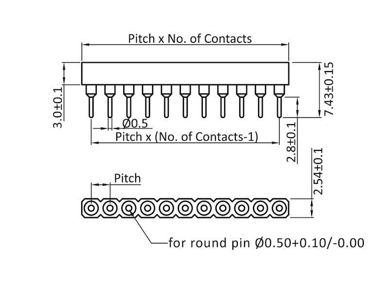 econ connect Kontaktbuchse 1 x 8 polig verzinnt Rastermaß 2,54 mm