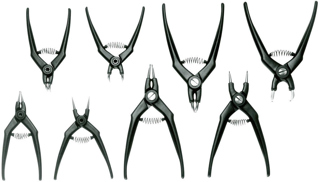 Hazet 1845/8 Seegeringzangen-Set Passend für (Seegeringzangen) Außen- und Innenringe 19-60 mm, 8-11 mm 19-60 mm, 10-25 mm Spitzenform (Details) abge