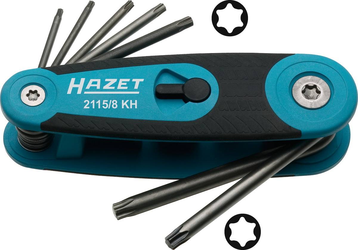 Hazet Innen-TORX Winkelschraubendreher-Set T 9, T 10, T 15, T 20, T 25, T 27, T 30, T 40 8teilig