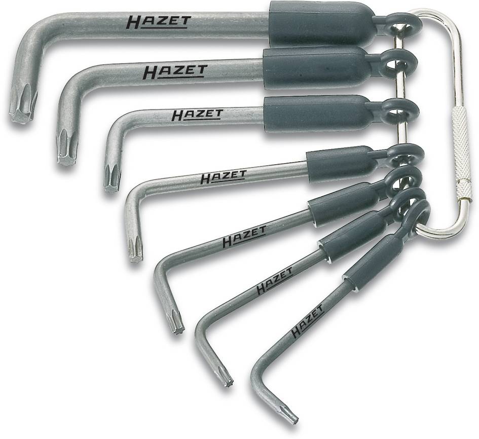 Hazet Innen-TORX Winkelschraubendreher-Set T 8, T 10, T 15, T 20, T 25, T 30, T 40 7teilig