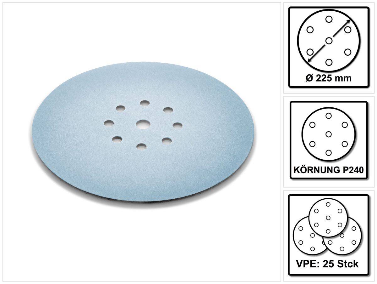 Schleifscheibe STF D225 P240 GR S/25 Granat Soft