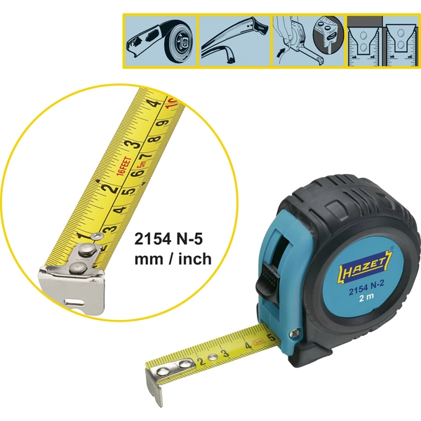 Hazet Maßband 5 m Stahl 2154N-5 Hazet Maßband 5 m Stahl 2154N-5