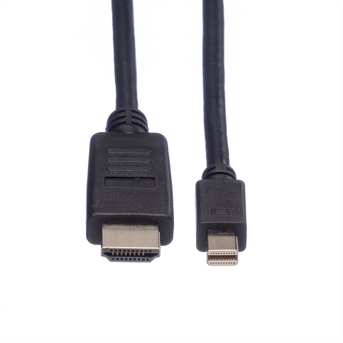 Roline Mini-DisplayPort / HDMI Adapterkabel Mini DisplayPort Stecker, HDMI-A Stecker 4.50 m Schwarz 11.04.5793 Geschirmt DisplayPort-Kabel