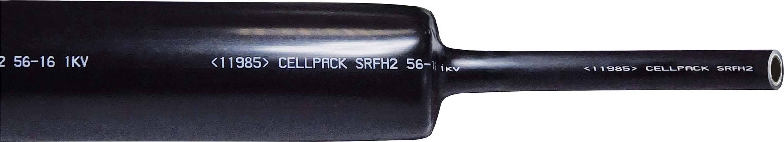 CellPack 144493 Schrumpfschlauch mit Kleber Schwarz 12mm 4mm Schrumpfrate:3:1 1St.