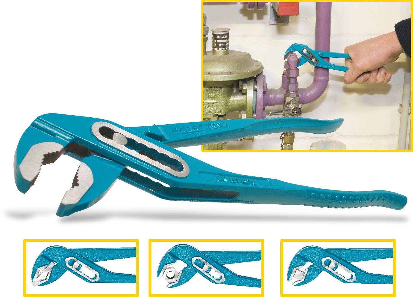 Hazet 759N-2 Wasserpumpenzange Schlüsselweite (metrisch) 30 mm 250 mm