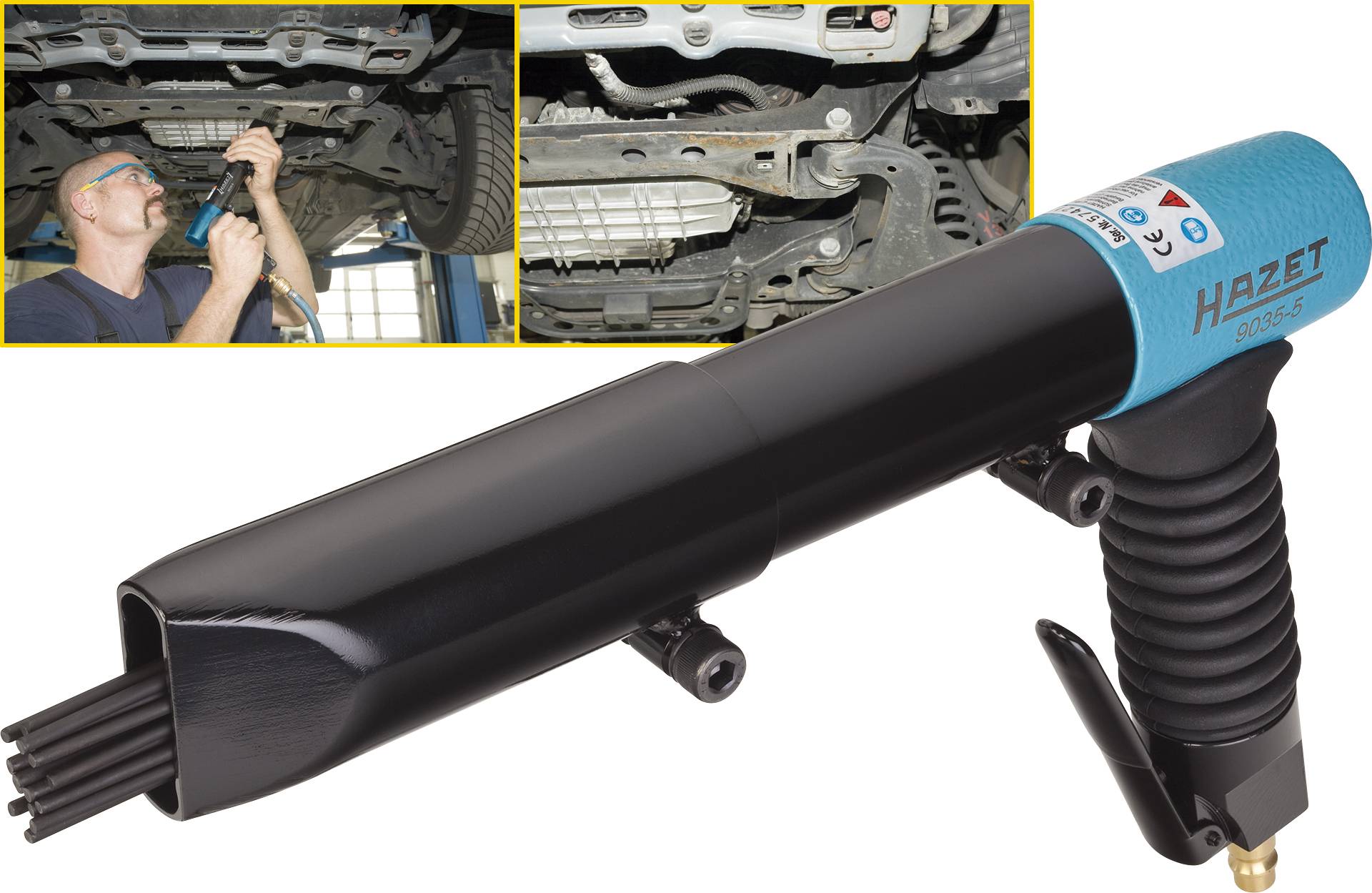 Hazet Druckluft-Nadelentroster 1/4" (6.3 mm) 6.3 bar