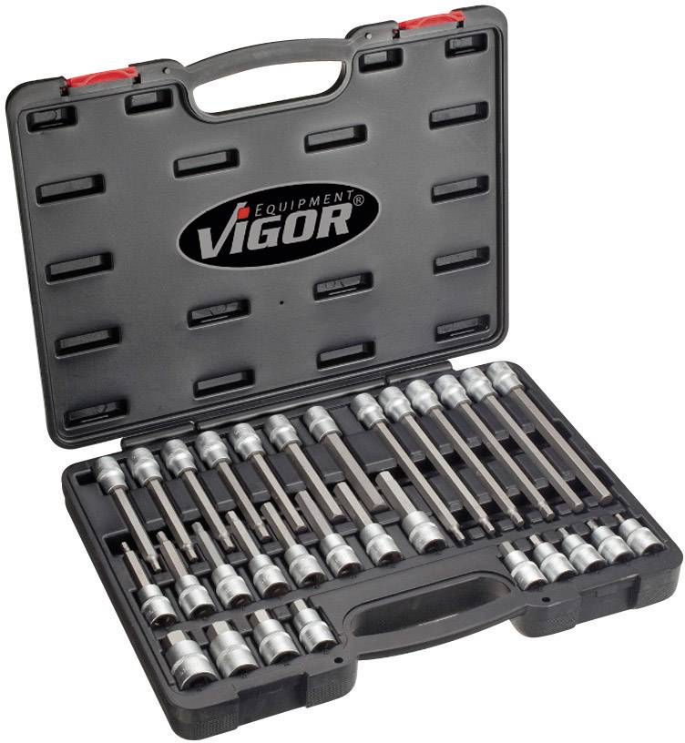 Vigor Steckschlüssel-Bit-Einsatz-Set 1/2" (12.5 mm) 30teilig V1919