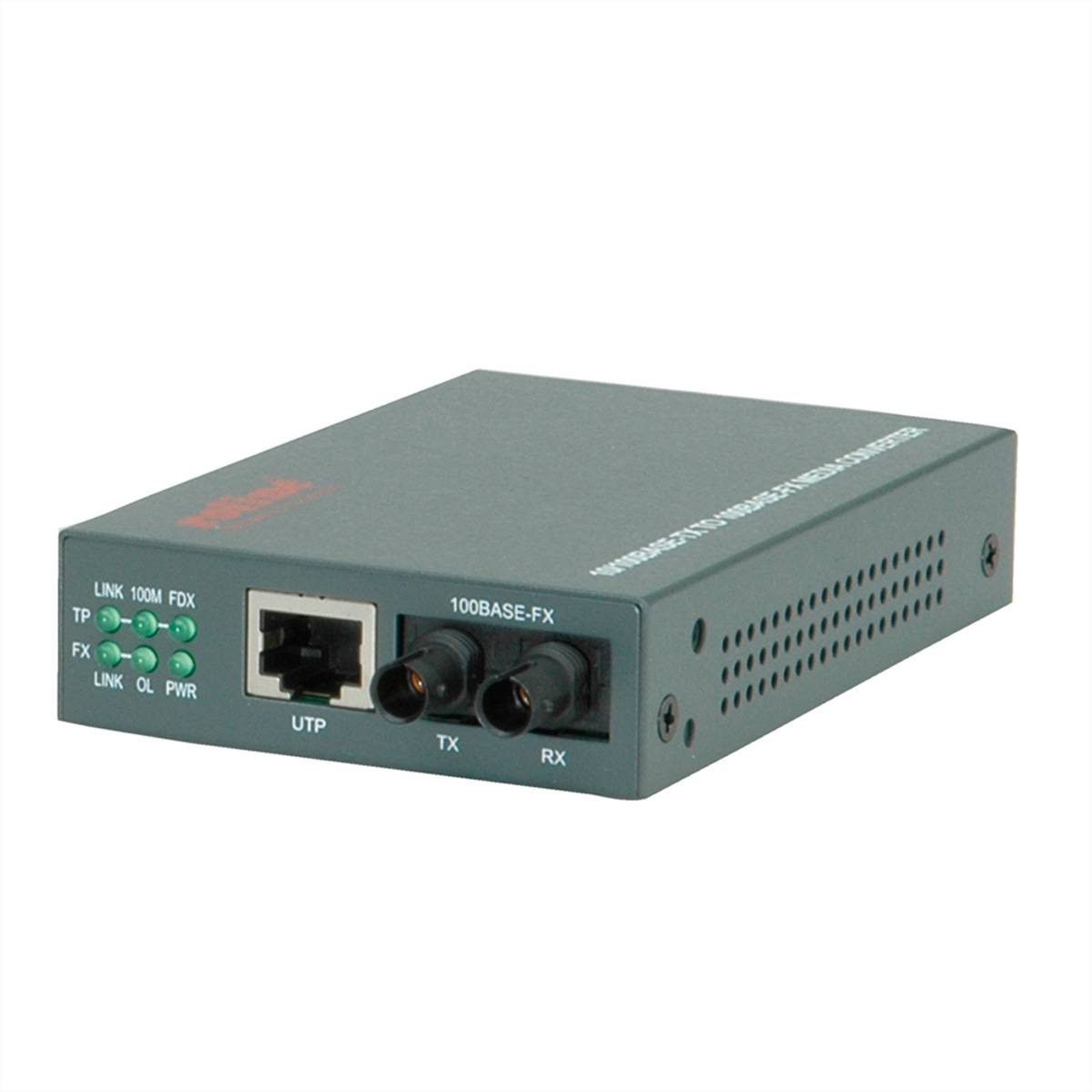 ROLINE Fast Ethernet Konverter RJ-45 - ST, Loop-back